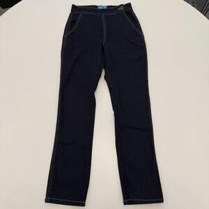 Hell Bunny‎ Jeans Womens XS W26 Blue Denim High Rise Straight Leg Pants Retro